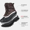 imageFREE SOLDIER Snow Boots for Men Waterproof Slip Resistant Velvet Lined Outdoor Warm Insulated Winter Ankle Boots for Cold WheatherBrown