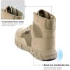 imageFREE SOLDIER Waterproof Hiking Work Boots Mens Tactical Boots 6 Inches Lightweight Military Boots Breathable Desert BootsTan 95W