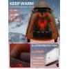 imageFREE SOLDIER Womens Waterproof Ski Snow Jacket Fleece Lined Warm Winter Rain Jacket with Hood Fully Taped SeamsArmy Green