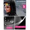 imageFREE SOLDIER Womens Waterproof Ski Snow Jacket Fleece Lined Warm Winter Rain Jacket with Hood Fully Taped SeamsBlack