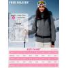 imageFREE SOLDIER Womens Waterproof Ski Snow Jacket Fleece Lined Warm Winter Rain Jacket with Hood Fully Taped SeamsCharcoal Gray