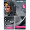 imageFREE SOLDIER Womens Waterproof Ski Snow Jacket Fleece Lined Warm Winter Rain Jacket with Hood Fully Taped SeamsCharcoal Gray