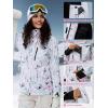 imageFREE SOLDIER Womens Waterproof Ski Snow Jacket Fleece Lined Warm Winter Rain Jacket with Hood Fully Taped SeamsFloral Print
