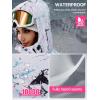 imageFREE SOLDIER Womens Waterproof Ski Snow Jacket Fleece Lined Warm Winter Rain Jacket with Hood Fully Taped SeamsFloral Print
