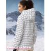 imageFREE SOLDIER Womens Waterproof Ski Snow Jacket Fleece Lined Warm Winter Rain Jacket with Hood Fully Taped SeamsGeometric Plaid