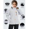 imageFREE SOLDIER Womens Waterproof Ski Snow Jacket Fleece Lined Warm Winter Rain Jacket with Hood Fully Taped SeamsGeometric Plaid