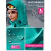 imageFREE SOLDIER Womens Waterproof Ski Snow Jacket Fleece Lined Warm Winter Rain Jacket with Hood Fully Taped SeamsLake Blue