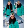 imageFREE SOLDIER Womens Waterproof Ski Snow Jacket Fleece Lined Warm Winter Rain Jacket with Hood Fully Taped SeamsLake Blue