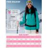 imageFREE SOLDIER Womens Waterproof Ski Snow Jacket Fleece Lined Warm Winter Rain Jacket with Hood Fully Taped SeamsLake Blue