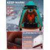 imageFREE SOLDIER Womens Waterproof Ski Snow Jacket Fleece Lined Warm Winter Rain Jacket with Hood Fully Taped SeamsLake Blue