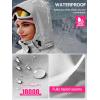 imageFREE SOLDIER Womens Waterproof Ski Snow Jacket Fleece Lined Warm Winter Rain Jacket with Hood Fully Taped SeamsLight Gray