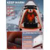 imageFREE SOLDIER Womens Waterproof Ski Snow Jacket Fleece Lined Warm Winter Rain Jacket with Hood Fully Taped SeamsLight Gray