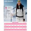 imageFREE SOLDIER Womens Waterproof Ski Snow Jacket Fleece Lined Warm Winter Rain Jacket with Hood Fully Taped SeamsLight Gray
