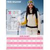 imageFREE SOLDIER Womens Waterproof Ski Snow Jacket Fleece Lined Warm Winter Rain Jacket with Hood Fully Taped SeamsLight KhakiGinger Yellow