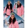 imageFREE SOLDIER Womens Waterproof Ski Snow Jacket Fleece Lined Warm Winter Rain Jacket with Hood Fully Taped SeamsPink