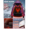 imageFREE SOLDIER Womens Waterproof Ski Snow Jacket Fleece Lined Warm Winter Rain Jacket with Hood Fully Taped SeamsPurple