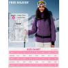 imageFREE SOLDIER Womens Waterproof Ski Snow Jacket Fleece Lined Warm Winter Rain Jacket with Hood Fully Taped SeamsPurple