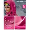 imageFREE SOLDIER Womens Waterproof Ski Snow Jacket Fleece Lined Warm Winter Rain Jacket with Hood Fully Taped SeamsRose Red