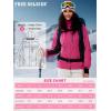 imageFREE SOLDIER Womens Waterproof Ski Snow Jacket Fleece Lined Warm Winter Rain Jacket with Hood Fully Taped SeamsRose Red
