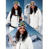 imageFREE SOLDIER Womens Waterproof Ski Snow Jacket Fleece Lined Warm Winter Rain Jacket with Hood Fully Taped SeamsWhite