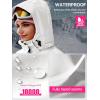 imageFREE SOLDIER Womens Waterproof Ski Snow Jacket Fleece Lined Warm Winter Rain Jacket with Hood Fully Taped SeamsWhite