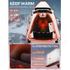 imageFREE SOLDIER Womens Waterproof Ski Snow Jacket Fleece Lined Warm Winter Rain Jacket with Hood Fully Taped SeamsWhite