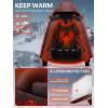 imageFREE SOLDIER Womens Waterproof Ski Snow Jacket Fleece Lined Warm Winter Rain Jacket with Hood Fully Taped SeamsWine Red
