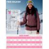 imageFREE SOLDIER Womens Waterproof Ski Snow Jacket Fleece Lined Warm Winter Rain Jacket with Hood Fully Taped SeamsWine Red