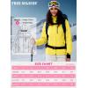 imageFREE SOLDIER Womens Waterproof Ski Snow Jacket Fleece Lined Warm Winter Rain Jacket with Hood Fully Taped SeamsYellow