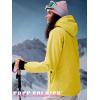 imageFREE SOLDIER Womens Waterproof Ski Snow Jacket Fleece Lined Warm Winter Rain Jacket with Hood Fully Taped SeamsYellow