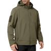 imageFREE SOLDIER Mens Lightweight Softshell Jacket Winter Fleece Lined Hooded Rain Waterproof Hiking Outdoor JacketsGreen