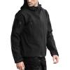 imageFREE SOLDIER Mens Outdoor Waterproof Soft Shell Hooded Military Tactical JacketBlack