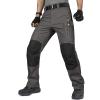 imageFREE SOLDIER Mens Tactical Pants Water Resistant Ripstop Cargo Work Lightweight EDC Hiking Pants with Multi PocketsGray Black