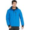 imageFREE SOLDIER Mens Waterproof Ski Snow Jacket Fleece Lined Warm Winter Rain Jacket with Hood Fully Taped SeamsLight Blue