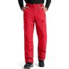 imageFREE SOLDIER Mens Waterproof Snow Insulated Pants Winter Skiing Snowboarding Pants with Zipper PocketsRed