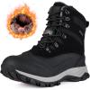 imageFREE SOLDIER Snow Boots for Men Waterproof Slip Resistant Velvet Lined Outdoor Warm Insulated Winter Ankle Boots for Cold WheatherBlack