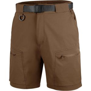 imageFREE SOLDIER Mens Cargo Hiking Shorts with Belt Lightweight Quick Dry Tactical Shorts with Pockets for Casual Work GolfBrown