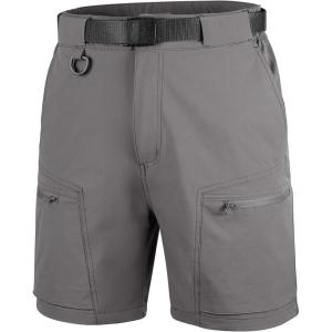 imageFREE SOLDIER Mens Cargo Hiking Shorts with Belt Lightweight Quick Dry Tactical Shorts with Pockets for Casual Work GolfGray