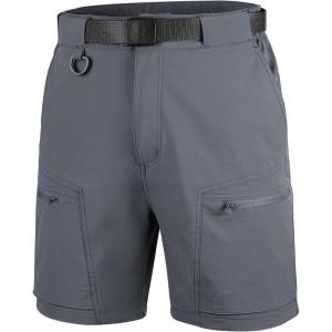 imageFREE SOLDIER Mens Cargo Hiking Shorts with Belt Lightweight Quick Dry Tactical Shorts with Pockets for Casual Work GolfGray Blue