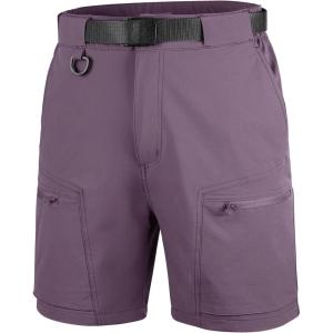 imageFREE SOLDIER Mens Cargo Hiking Shorts with Belt Lightweight Quick Dry Tactical Shorts with Pockets for Casual Work GolfPurple