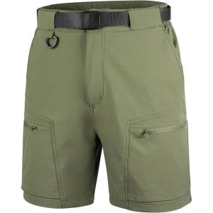 imageFREE SOLDIER Mens Cargo Hiking Shorts with Belt Lightweight Quick Dry Tactical Shorts with Pockets for Casual Work GolfSlate Green