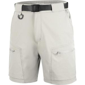 imageFREE SOLDIER Mens Cargo Hiking Shorts with Belt Lightweight Quick Dry Tactical Shorts with Pockets for Casual Work GolfStone
