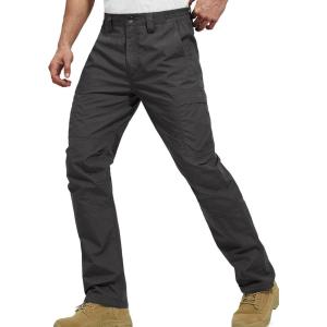 imageFREE SOLDIER Mens Cargo Pants Water Resistant Ripstop Tactical Pants for Men Work Pants Lightweight Outdoor Hiking Pants MenClassic Gray