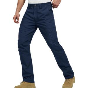 imageFREE SOLDIER Mens Cargo Pants Water Resistant Ripstop Tactical Pants for Men Work Pants Lightweight Outdoor Hiking Pants MenClassic Navy