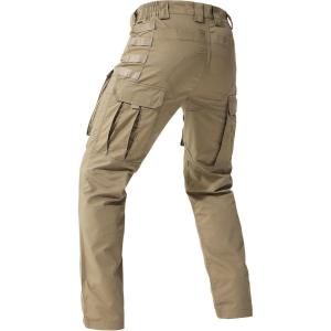 imageFREE SOLDIER Mens Cargo PantsTactical Pants for Men StretchDurable Ripstop EDC Work Pants for HikingBrown