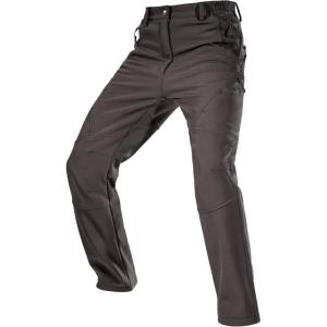 imageFREE SOLDIER Mens Fleece Lined Outdoor Cargo Hiking Pants Water Repellent Softshell Snow Ski Pants with Zipper PocketsGray