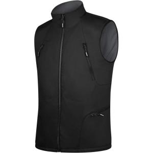 imageFREE SOLDIER Mens Lightweight Golf Vest Outerwear Windproof Reversible Sleeveless Softshell Jacket Running VestBlackdark Grey