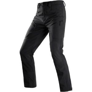 imageFREE SOLDIER Mens Outdoor Cargo Hiking Pants Water Repellent Softshell Fleece Lined Snow Ski Pants with Zipper Pockets Black 34W x 32L