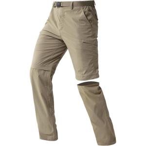 imageFREE SOLDIER Mens Outdoor Convertible Hiking Pants with Belt Lightweight Quick Dry Tactical Cargo Pants Nylon SpandexMud