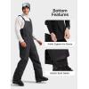 imageFREE SOLDIER Mens Insulated Waterproof Snow Bibs Ski OverallsBlack